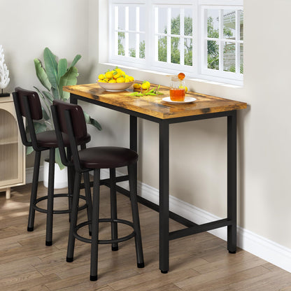 DKLGG 3-Piece Pub Dining Set - Stylish Bar Table with Versatile Chairs for Any Space