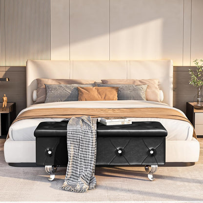 DKLGG Modern Storage Ottoman - Ideal for Bedroom Organization and Comfort