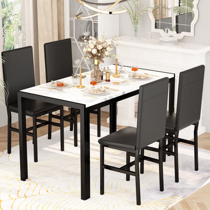 DKLGG 4-Person Dining Set, Modern 5-Piece Table and Chairs for Kitchen - Perfect Home Dining Experience