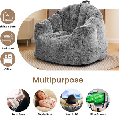 DKLGG Large Bean Bag Chair with Luxurious Padding - Perfect for Lazy Days in the Living Room