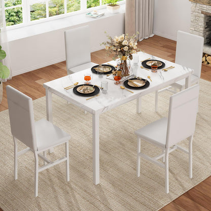 DKLGG 4-Person Dining Set, Modern 5-Piece Table and Chairs for Kitchen - Perfect Home Dining Experience