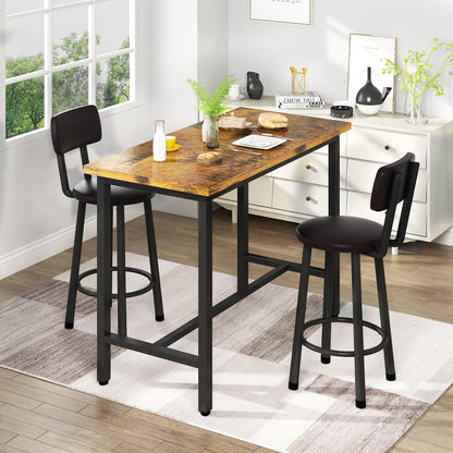 DKLGG 3-Piece Pub Dining Set - Stylish Bar Table with Versatile Chairs for Any Space