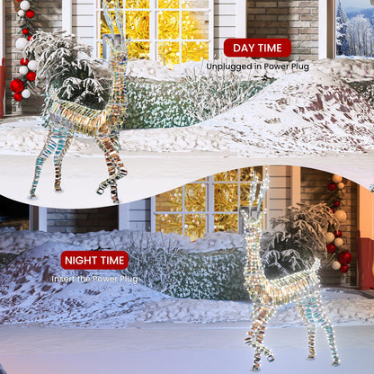 DKLGG 3-Piece LED Christmas Reindeer Set - 230 Lights for Festive Indoor/Outdoor Decor