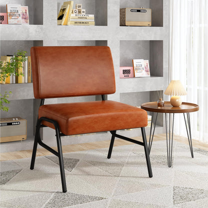 DKLGG Mid-Century Modern Leather Executive Chair Set of 2 - Stylish Brown Design for Your Office