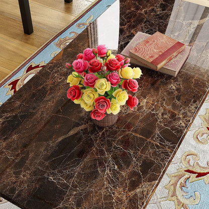 DKLGG Modern Artificial Marble Coffee Table Set - 3-Piece Living Room Table Set for Chic Decor