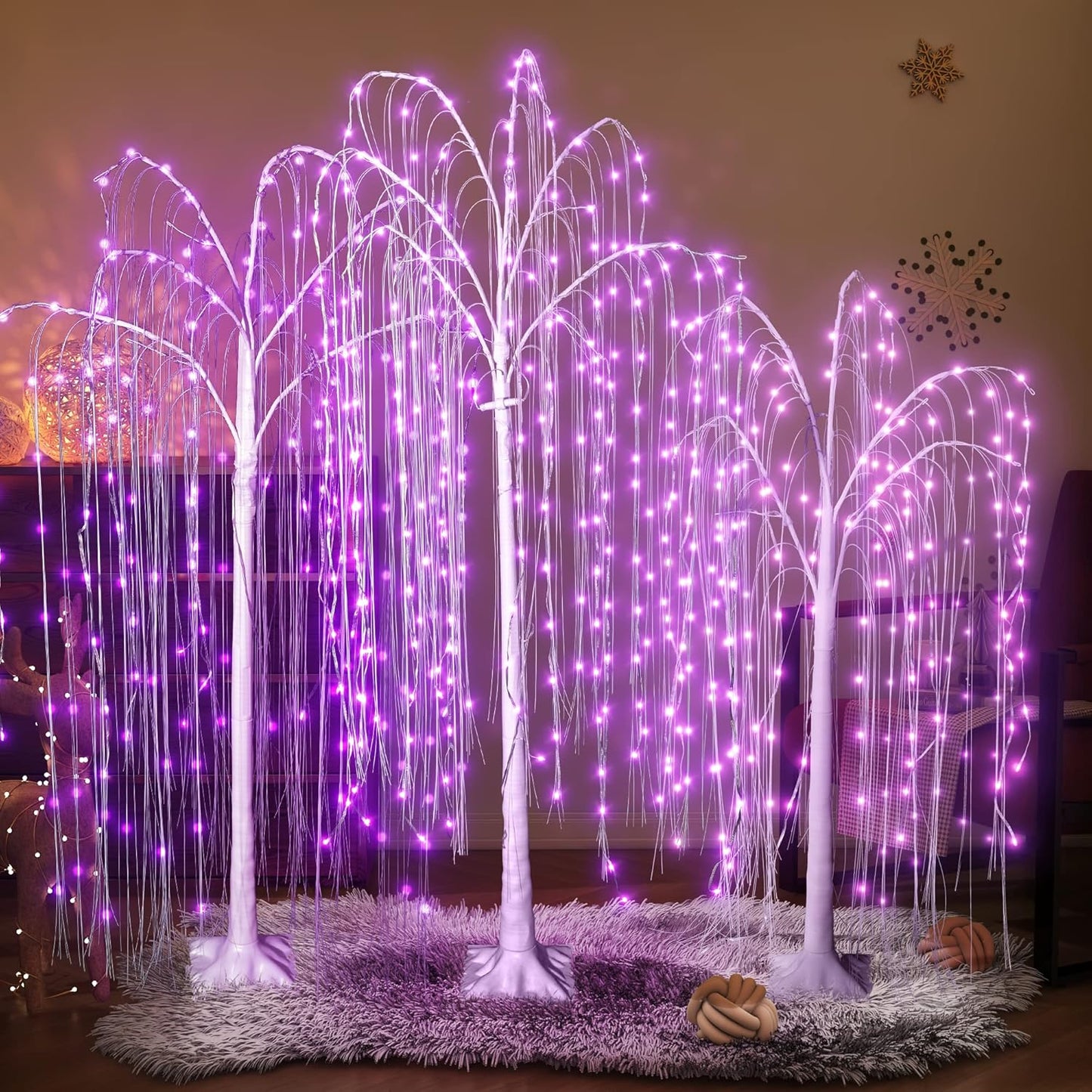 DKLGG Magical Lighted Willow Tree - Colorful, Remote Controlled & Lifelike