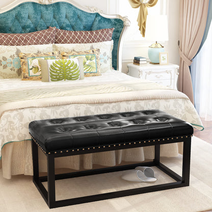 DKLGG Stylish Large Storage Ottoman - 47.24” Velvet Design in Gold and Pink for Your Home